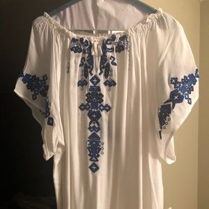 Chico’s embroidered blouse